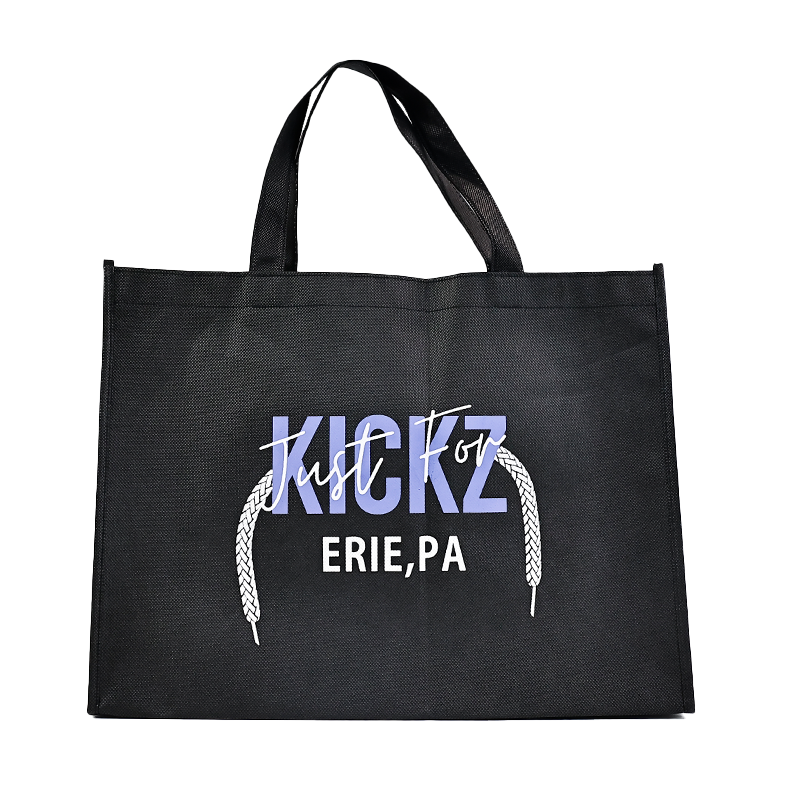 Black non-woven tote bag with bottom 2.20