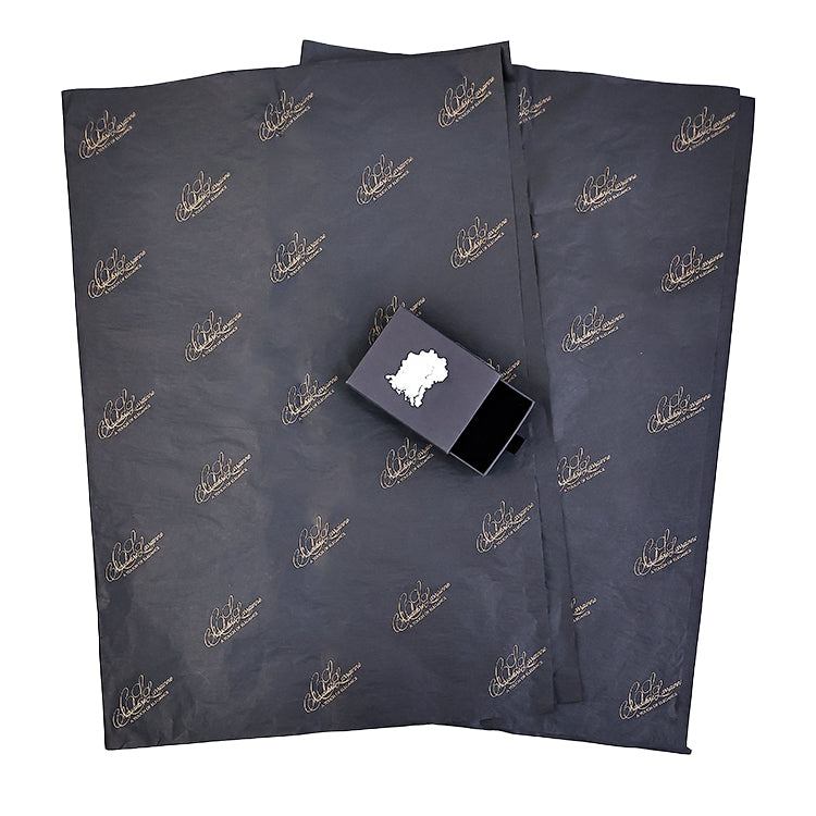 Black Shirley Paper Pattern Gold Printed Wrapping Paper
