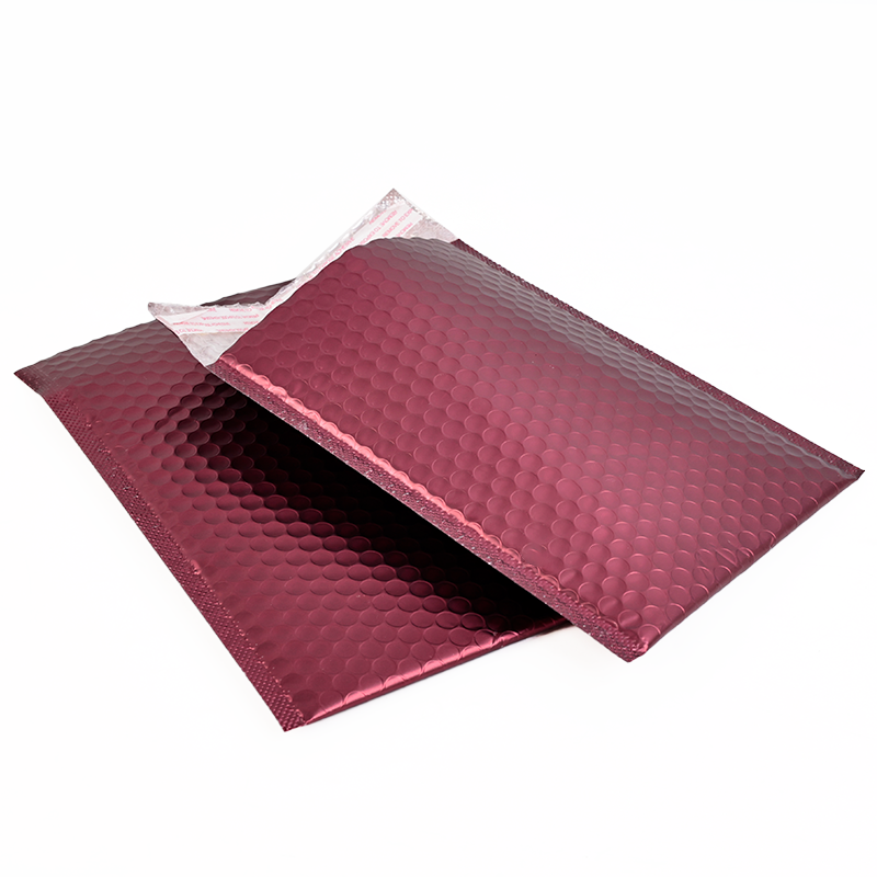 Wine red self-adhesive aluminized bubble courier bag 9.18