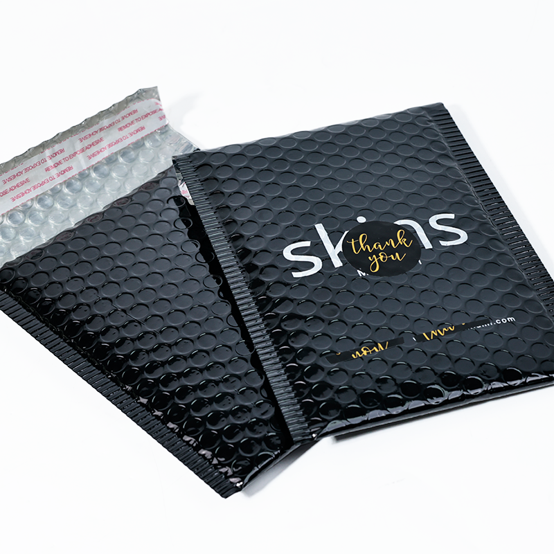 Black glossy film bubble bag 3.19