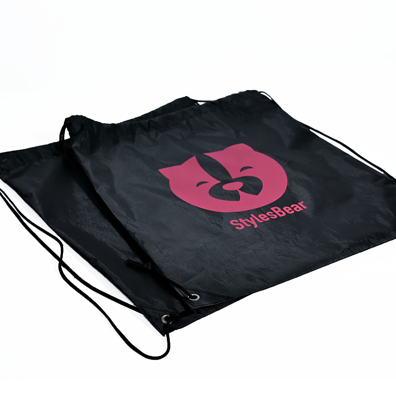 Black polyester backpack bag 1.3