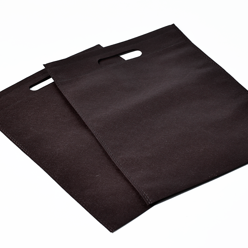 Brown non-woven flat tote bag 3.25