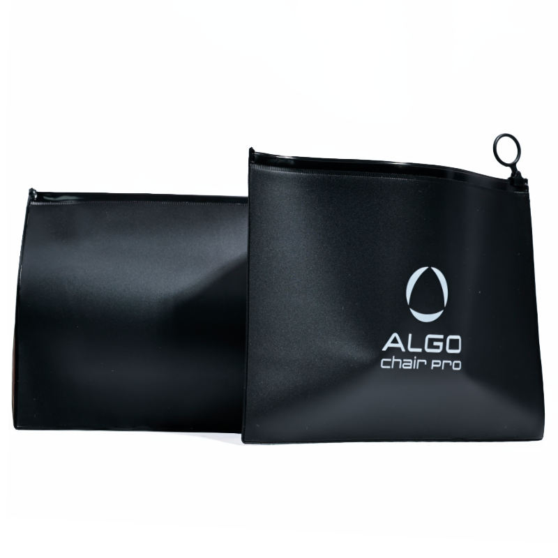 Black PVC frosted zipper bag