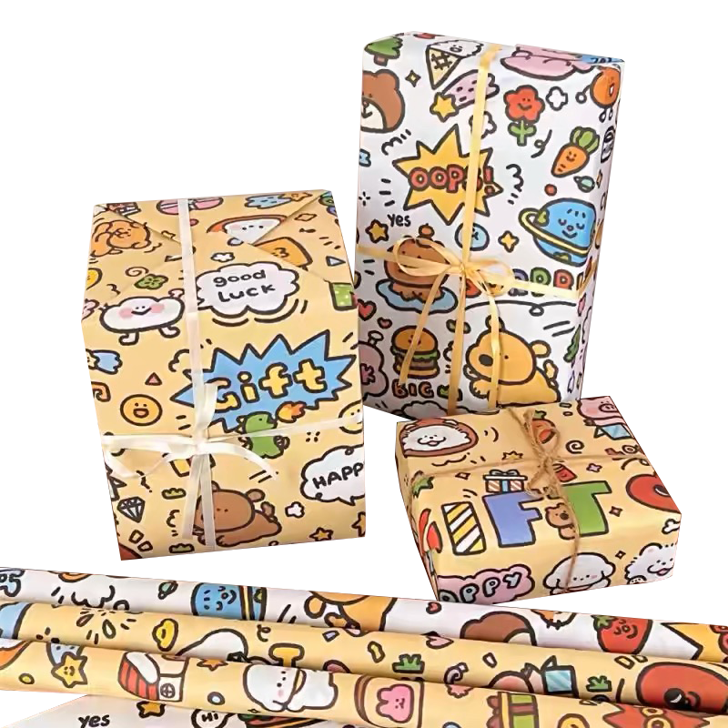 Full cartoon pattern gift wrapping paper