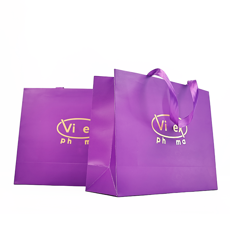 Vibex purple hot stamping paper bag