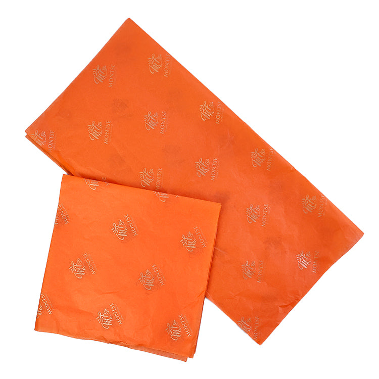 Orange Shirley Paper Printed Gold English Wrapping Paper