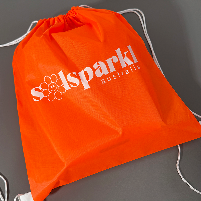Orange drawstring backpack bag 4.9