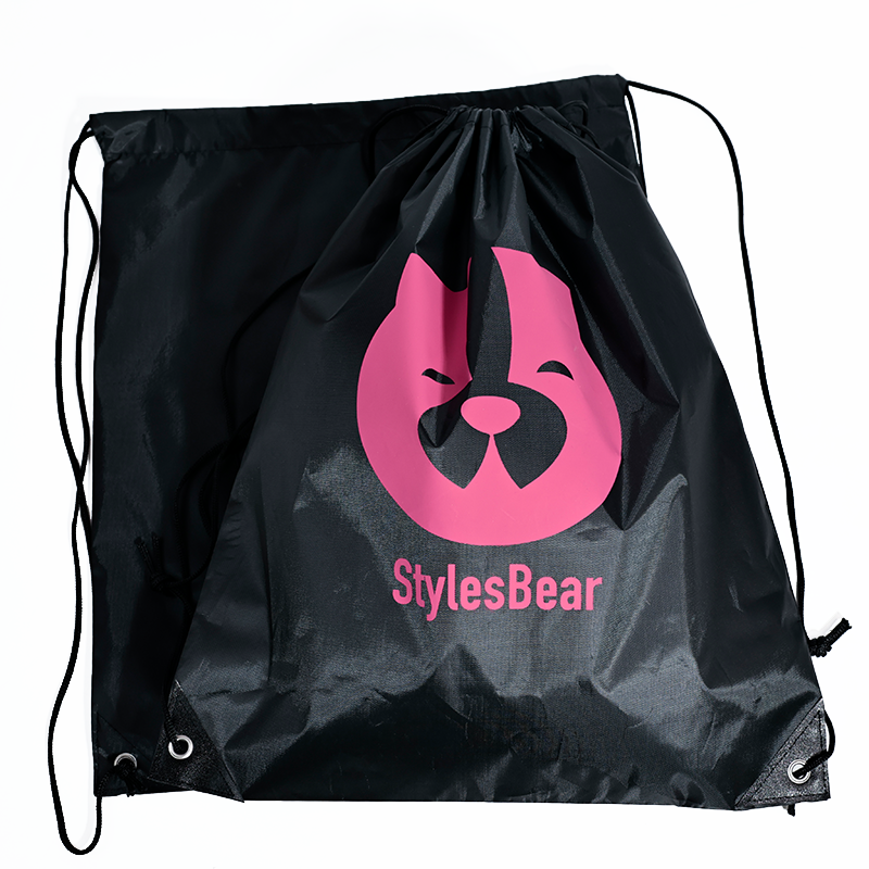 Black polyester backpack bag 1.3