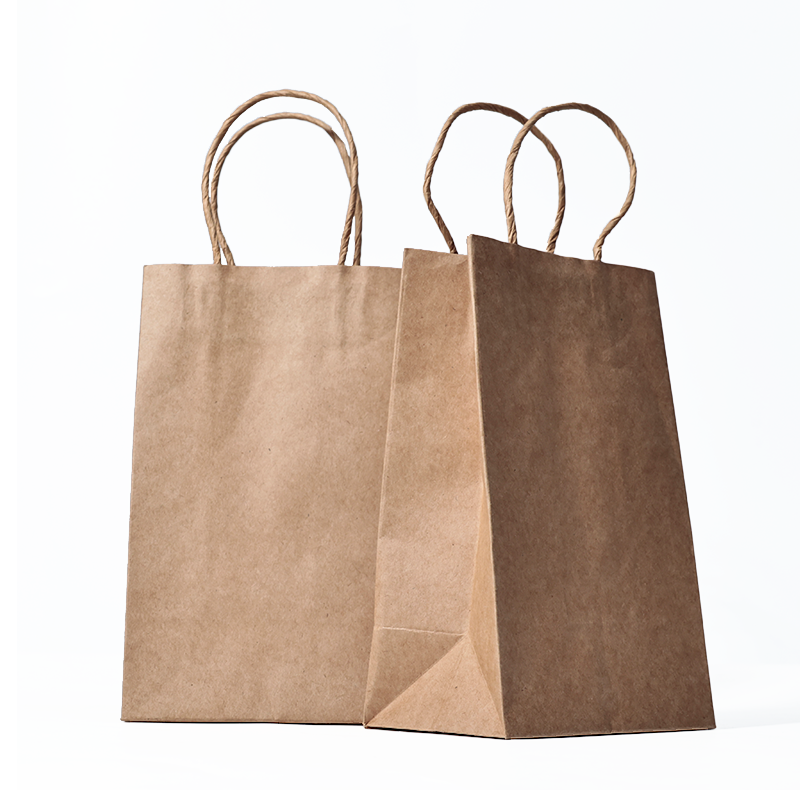 Brown kraft paper tote bag