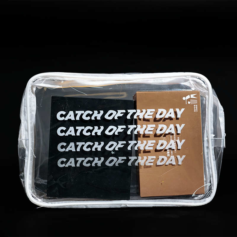 White transparent PVC zipper bag