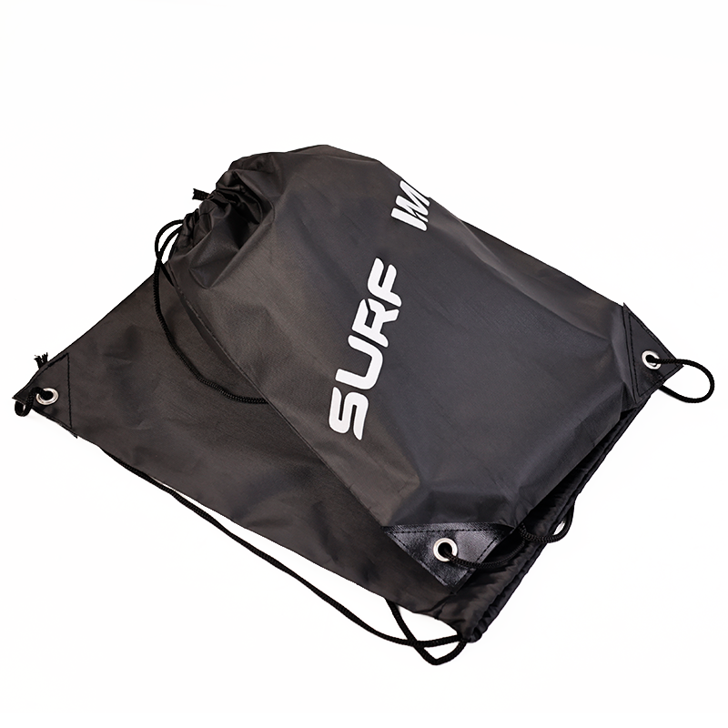 Black Backpack Drawstring Pocket 7.15