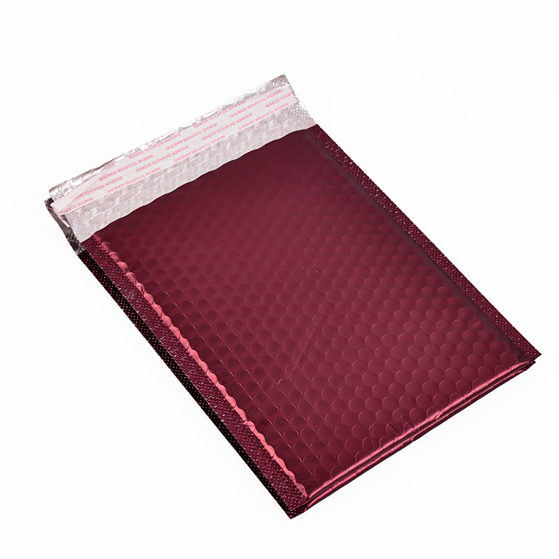 Wine red self-adhesive aluminized bubble courier bag 9.18