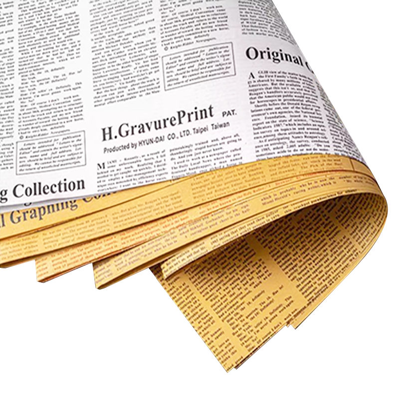 Full English Printed Kraft Paper Packaging Paper
