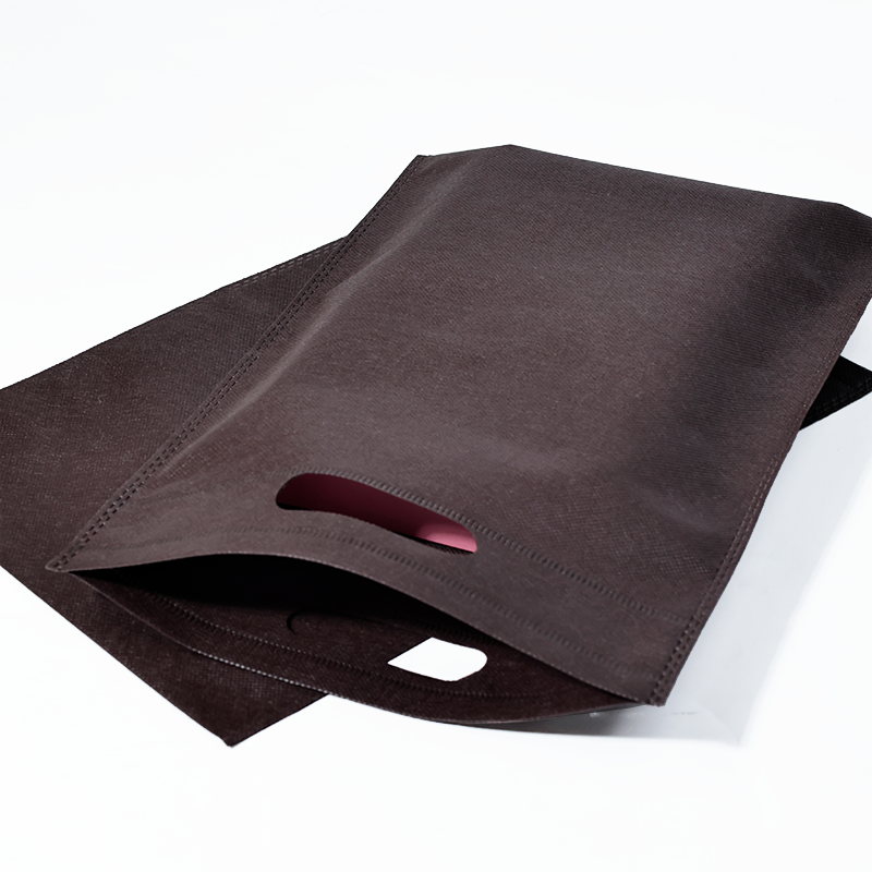 Brown non-woven flat tote bag 3.25