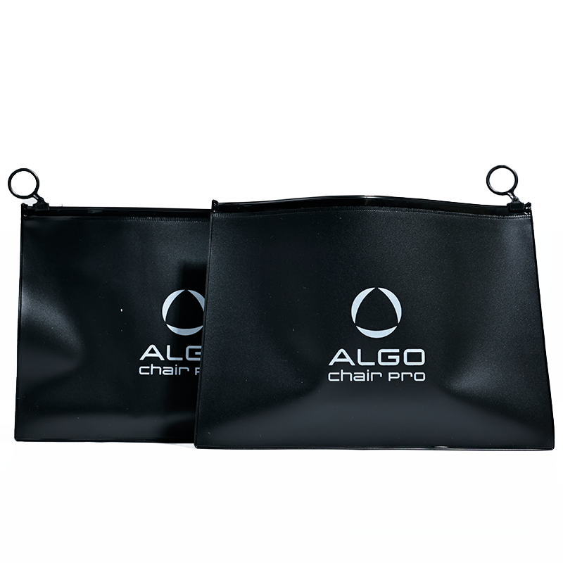 Black PVC frosted zipper bag