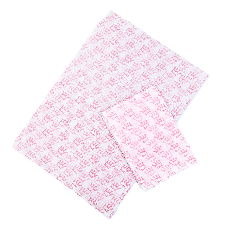 White Shirley Paper Printed Pink English Wrapping Paper