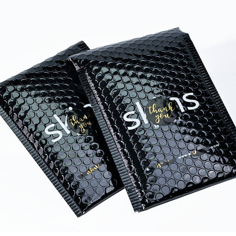 Black glossy film bubble bag 3.19