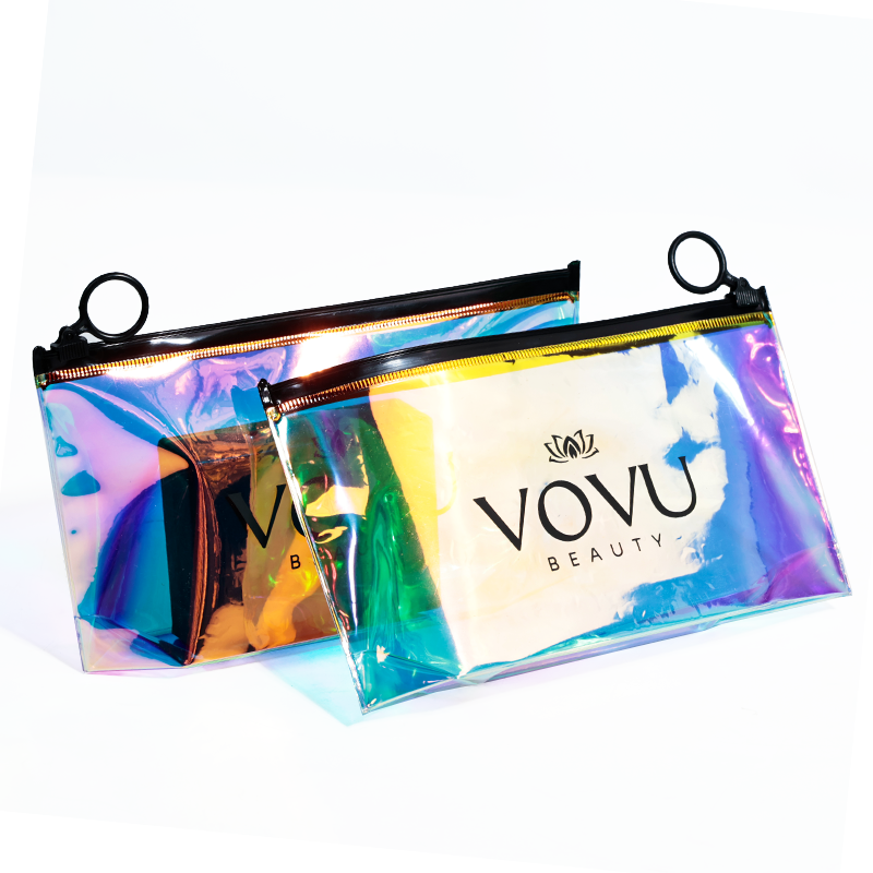 PVC long bottom zipper bag