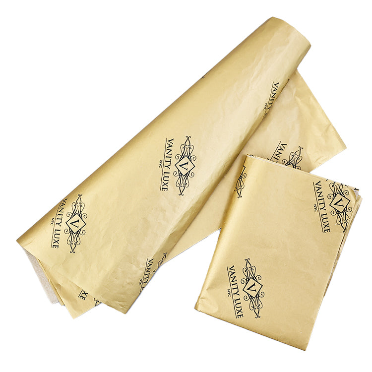Gold Shirley Paper Print Black English Wrapping Paper