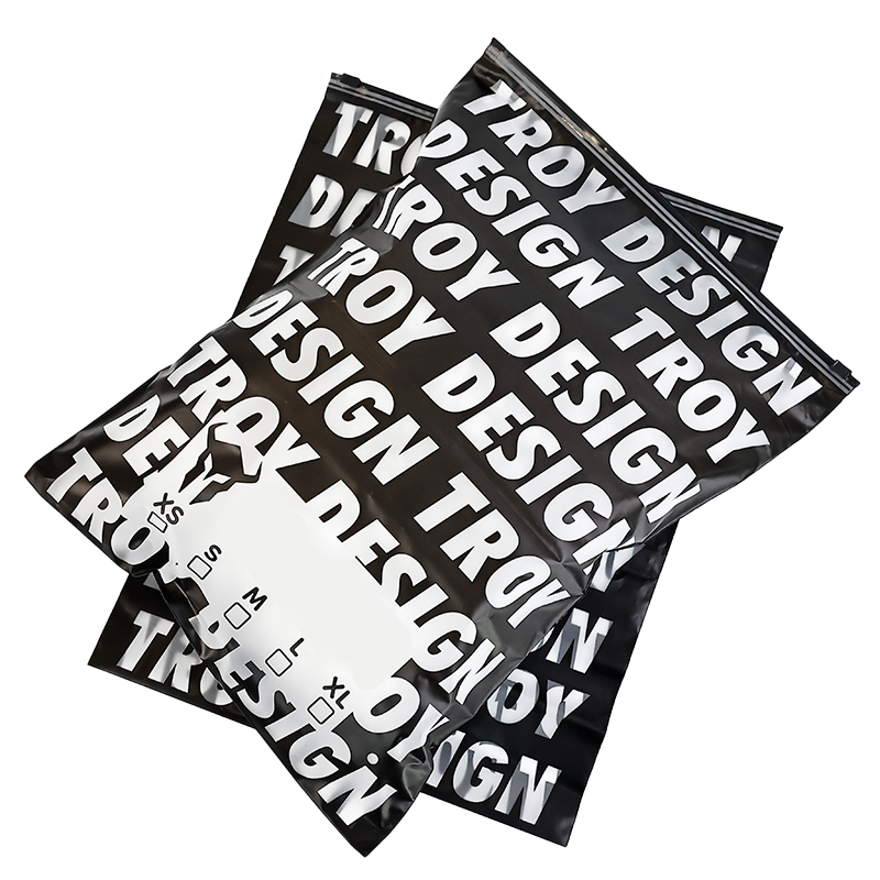 Black self-sealing zipper courier bag 1.23
