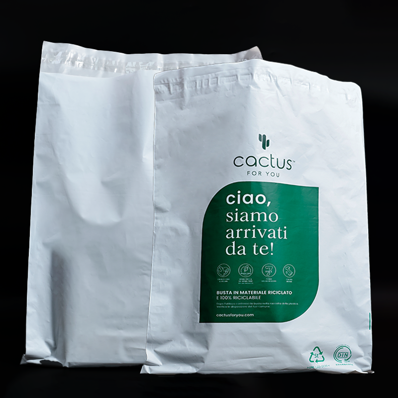 White PE self-adhesive courier bag 12.4