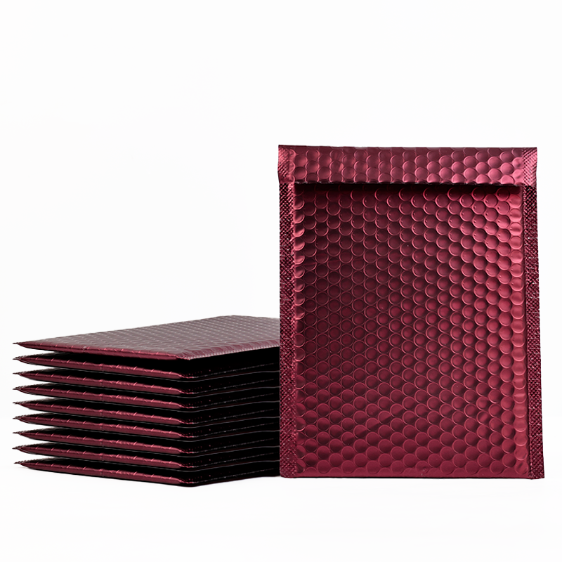 Wine red self-adhesive aluminized bubble courier bag 9.18