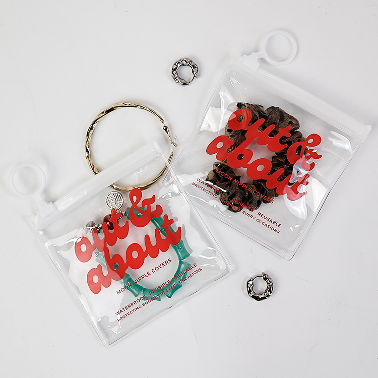 Small capacity white pull ring small capacity zipper bag