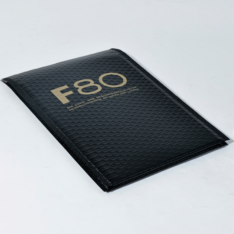Black pattern hot stamping co-extrusion film express bubble bag 4.9