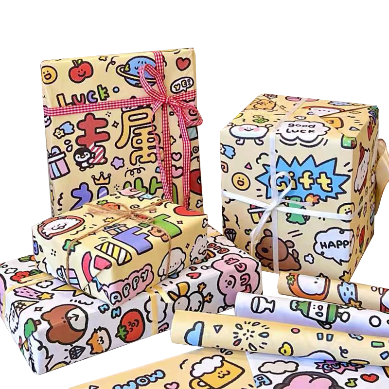 Full cartoon pattern gift wrapping paper