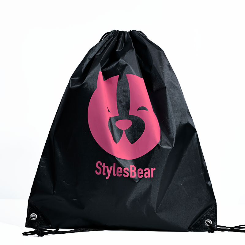 Black polyester backpack bag 1.3