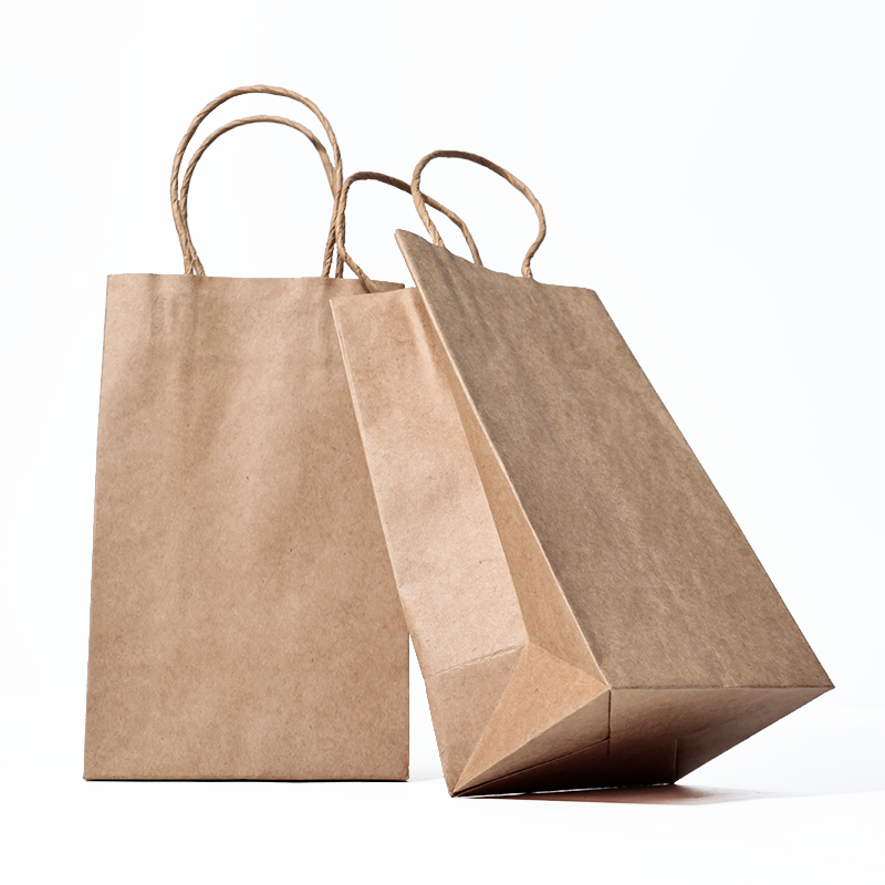 Brown kraft paper tote bag