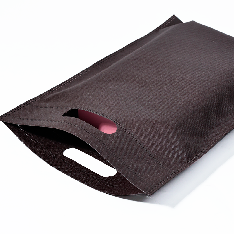 Brown non-woven flat tote bag 3.25