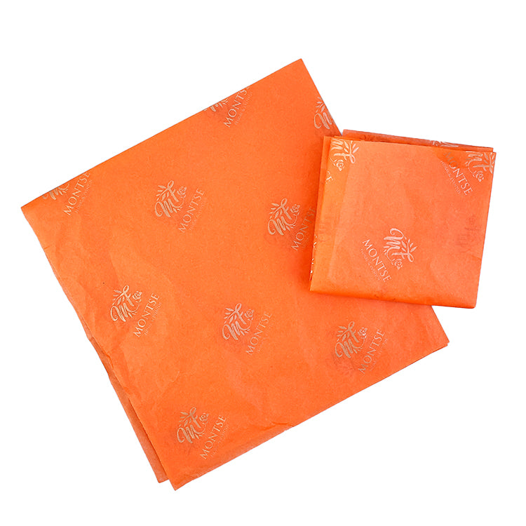 Orange Shirley Paper Printed Gold English Wrapping Paper