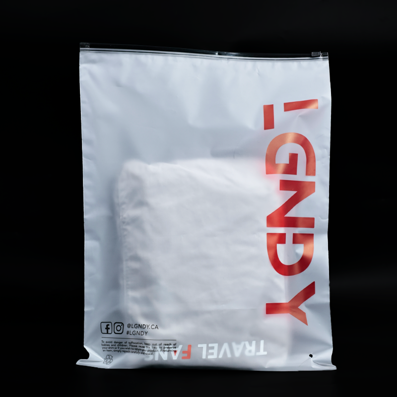 White transparent PE zipper bag