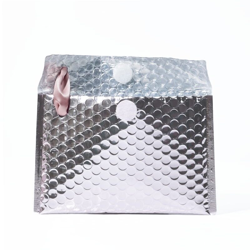 Silver aluminum film hand rope bubble courier bag 3.25