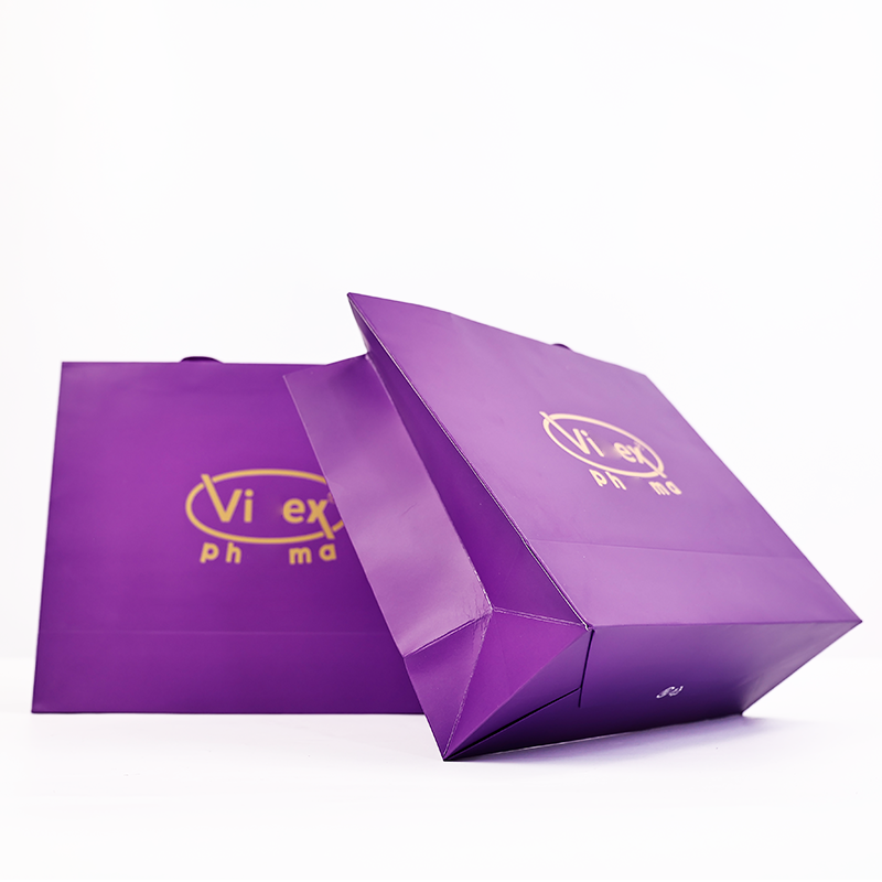 Vibex purple hot stamping paper bag