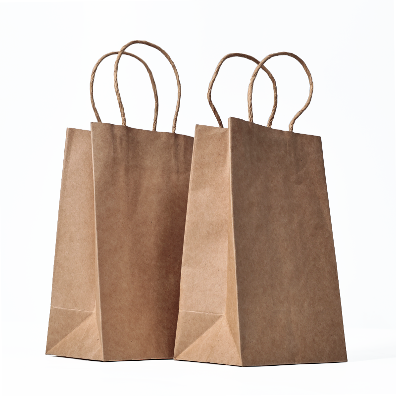 Brown kraft paper tote bag