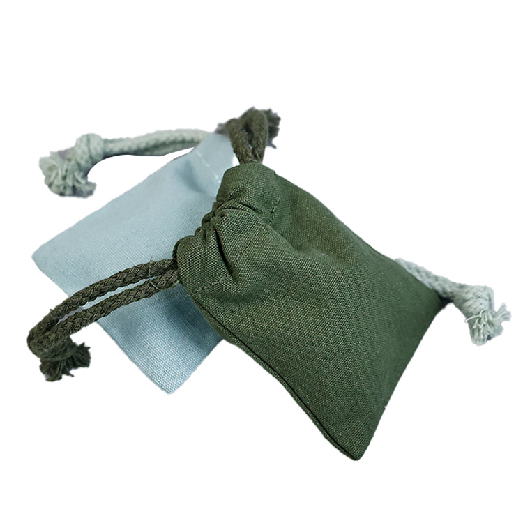 Blue drawstring cotton bag 10.23