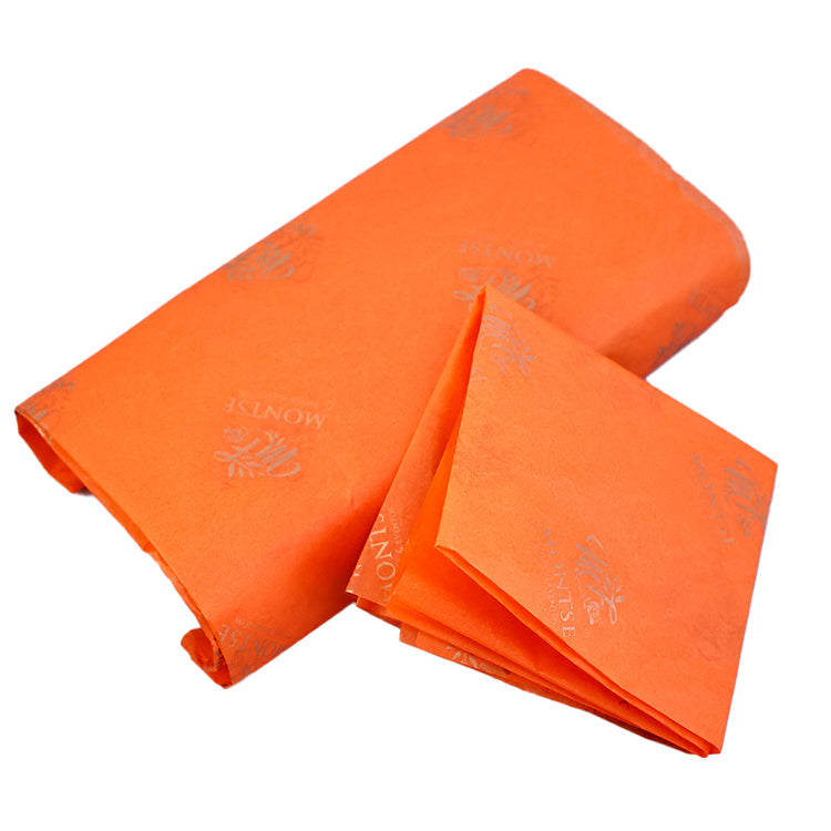 Orange Shirley Paper Printed Gold English Wrapping Paper