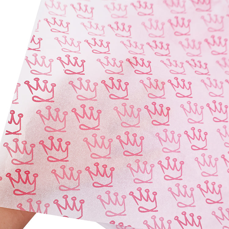White wrapping paper pattern pink print