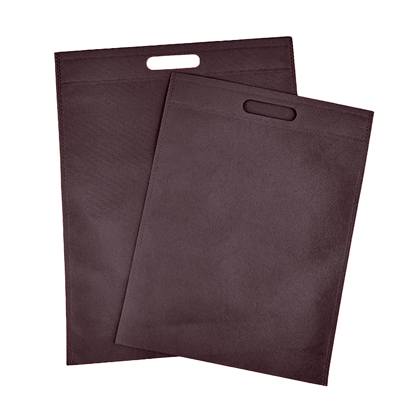 Brown non-woven flat tote bag 3.25