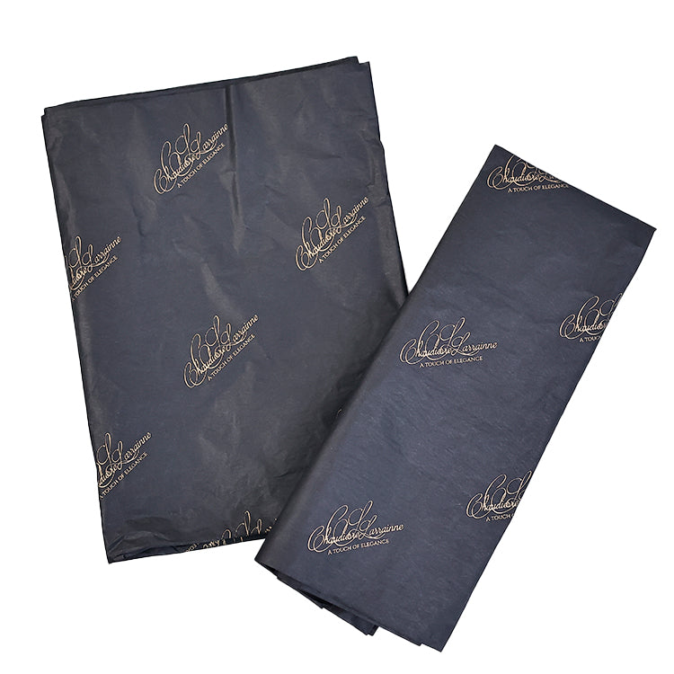 Black Shirley Paper Pattern Gold Printed Wrapping Paper