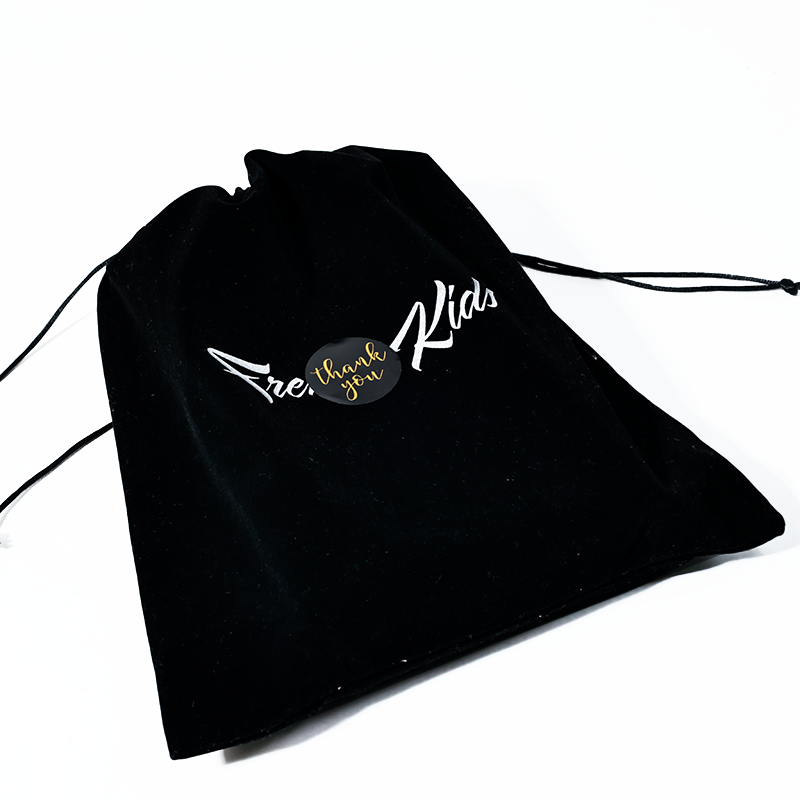 Black Multi-Size Fleece Drawstring Bag 3.25