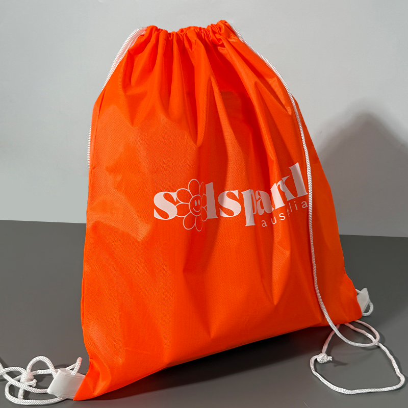 Orange drawstring backpack bag 4.9