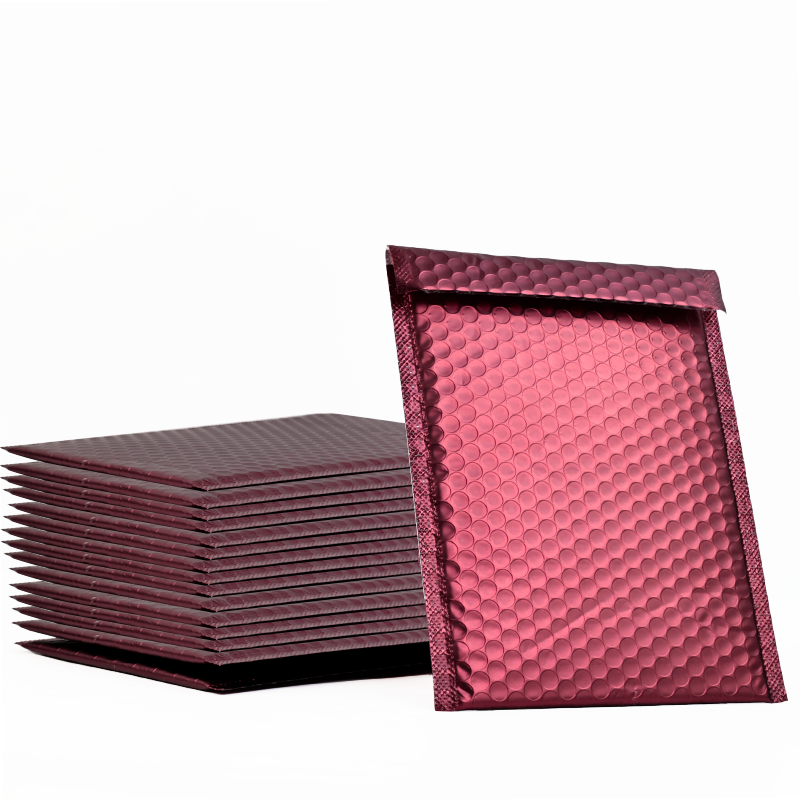 Wine red self-adhesive aluminized bubble courier bag 9.18