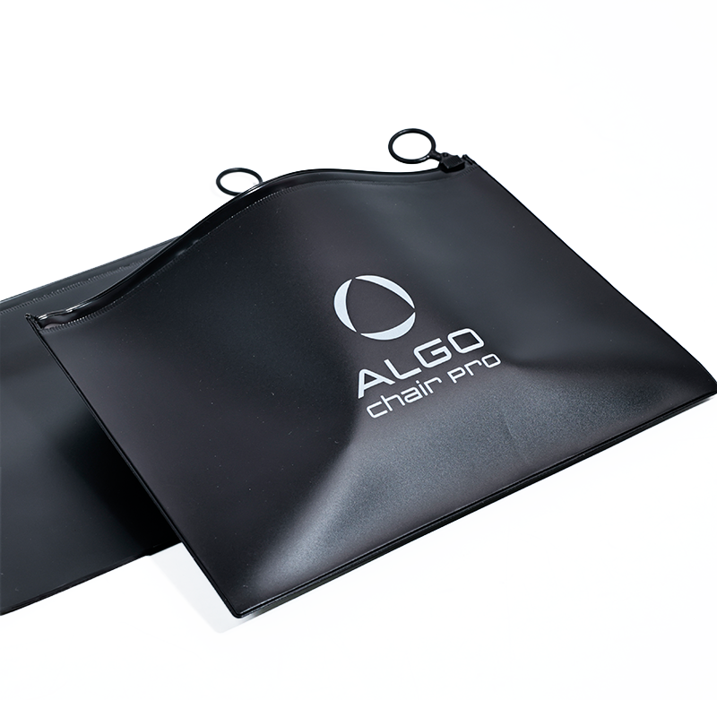 Black PVC frosted zipper bag