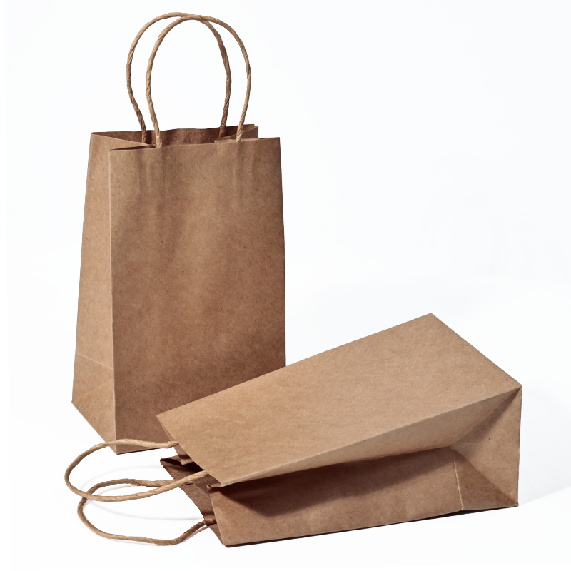 Brown kraft paper tote bag