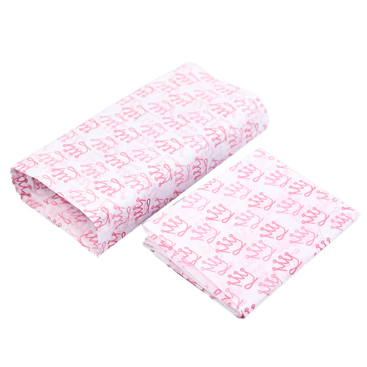 White Shirley Paper Printed Pink English Wrapping Paper