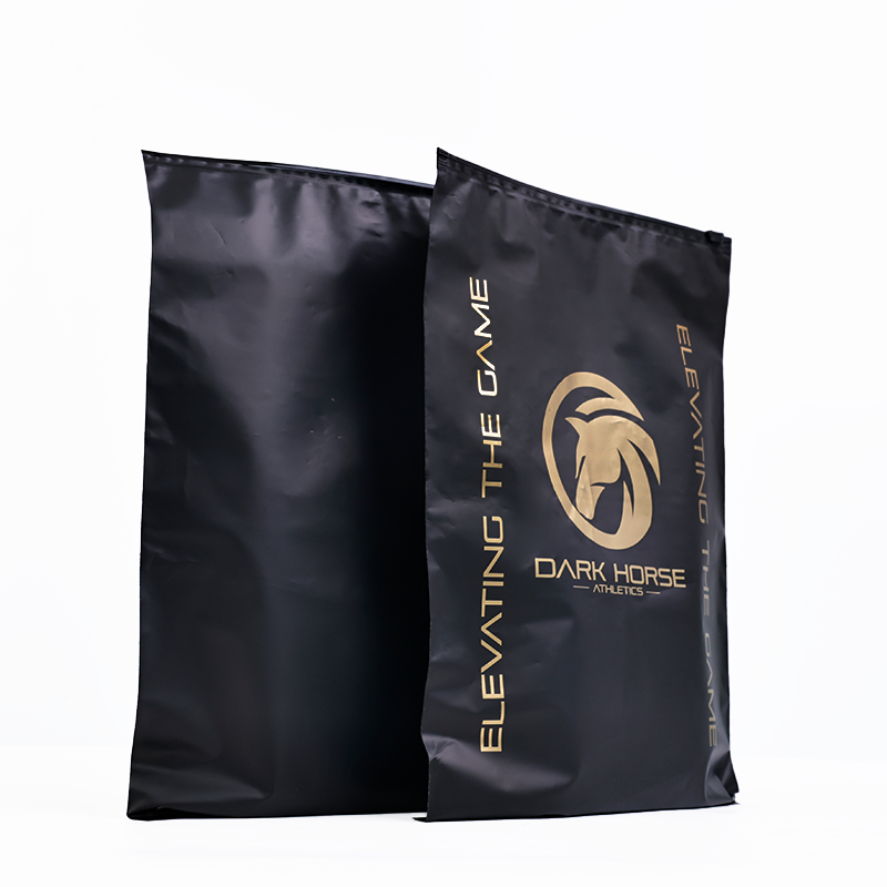 Black pattern hot stamping zipper bag