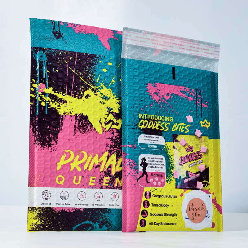 Pattern full color printing co-extrusion film express bubble bag 4.10